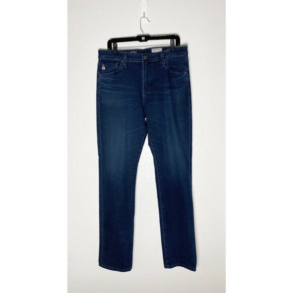 AG Adriano Goldschmied Everett Slim Straight Denim Jeans Dark Wash AG Pockets 33 - Picture 2 of 7